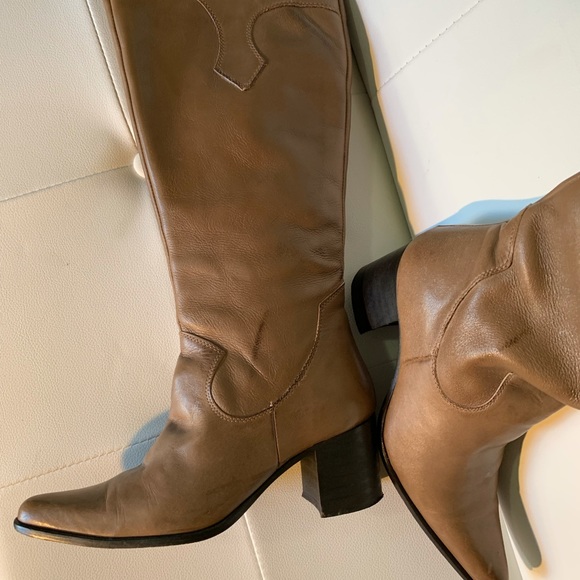 Leather Cowboy boots Sz 5 - Picture 2 of 6